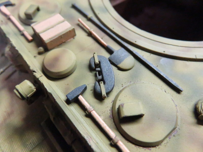 ティーガーI　OVMの塗装　金属部分
