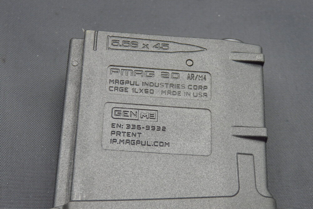 D-DAY PMAG Gen3ショートタイプマガジン　マガジン右側面上部の刻印