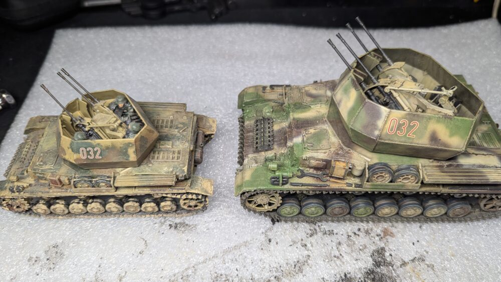 タミヤ　ヴィルベルヴィント　1/35スケールと1/48スケールを並べて撮影2